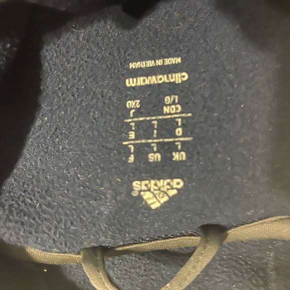 Adidas Navy and Heather Gray Men's hoodie - Picture 5 of 6